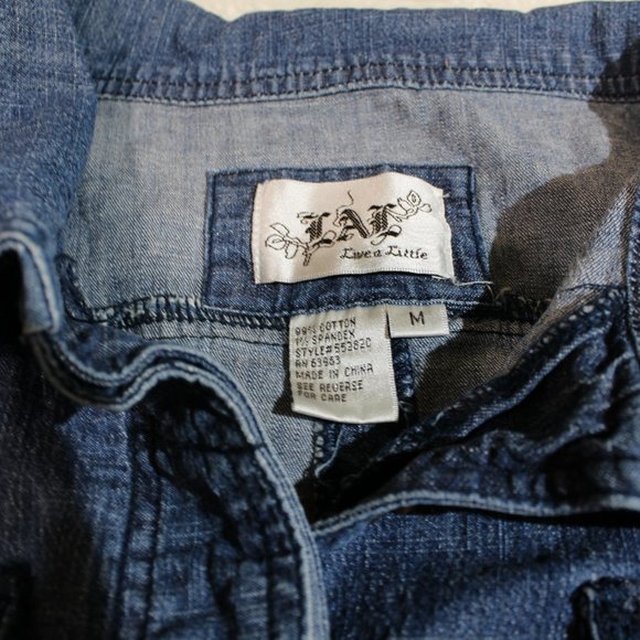 LIVE A LITTLE Size M Medium Denim Jacket Jean - Picture 5 of 7